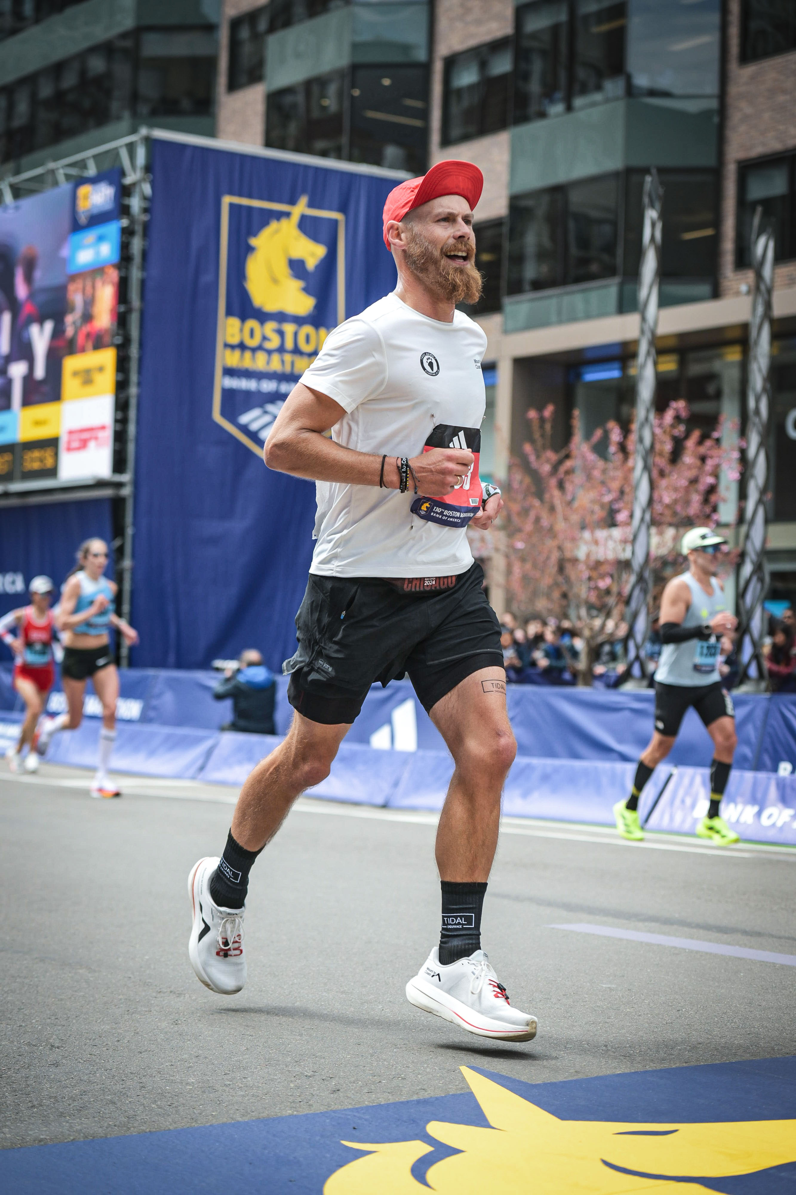 Dave running the Boston Marathon